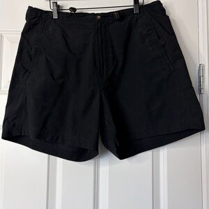 Denver Hayes Black Cotton Blend High-rise Flat Front Utility  Shorts  Size XL